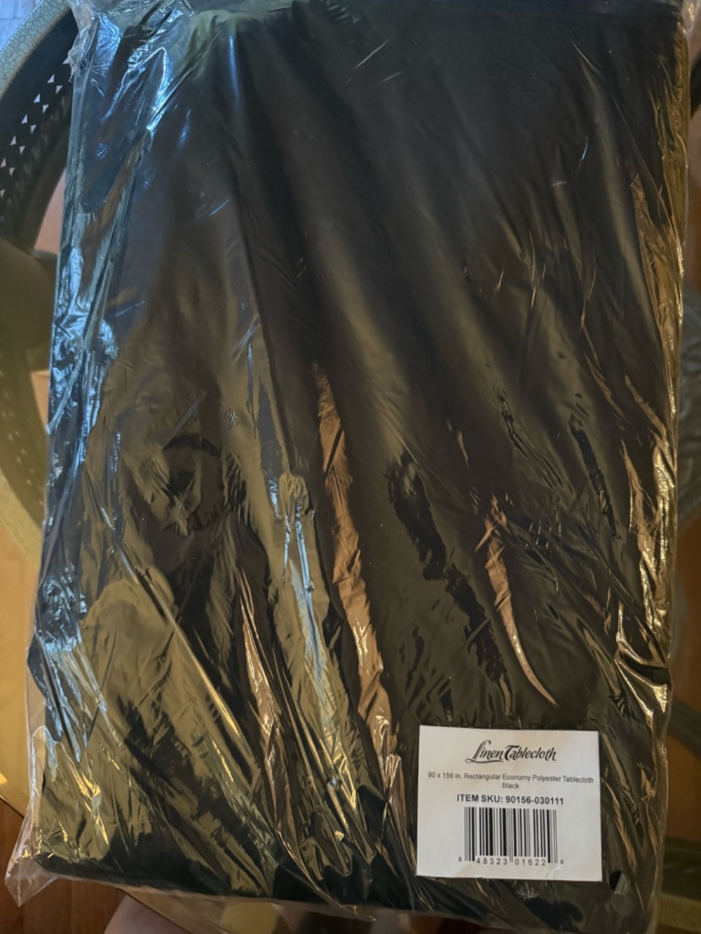 Black Linen Tablecloth - Rectangular Polyester